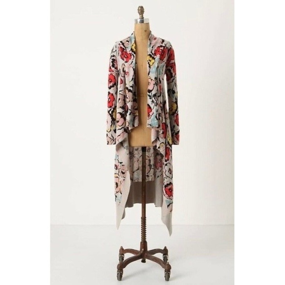Anthropologie SPARROW Flora Exemplar Long Duster Cardigan‎ Sweater Linen Medium